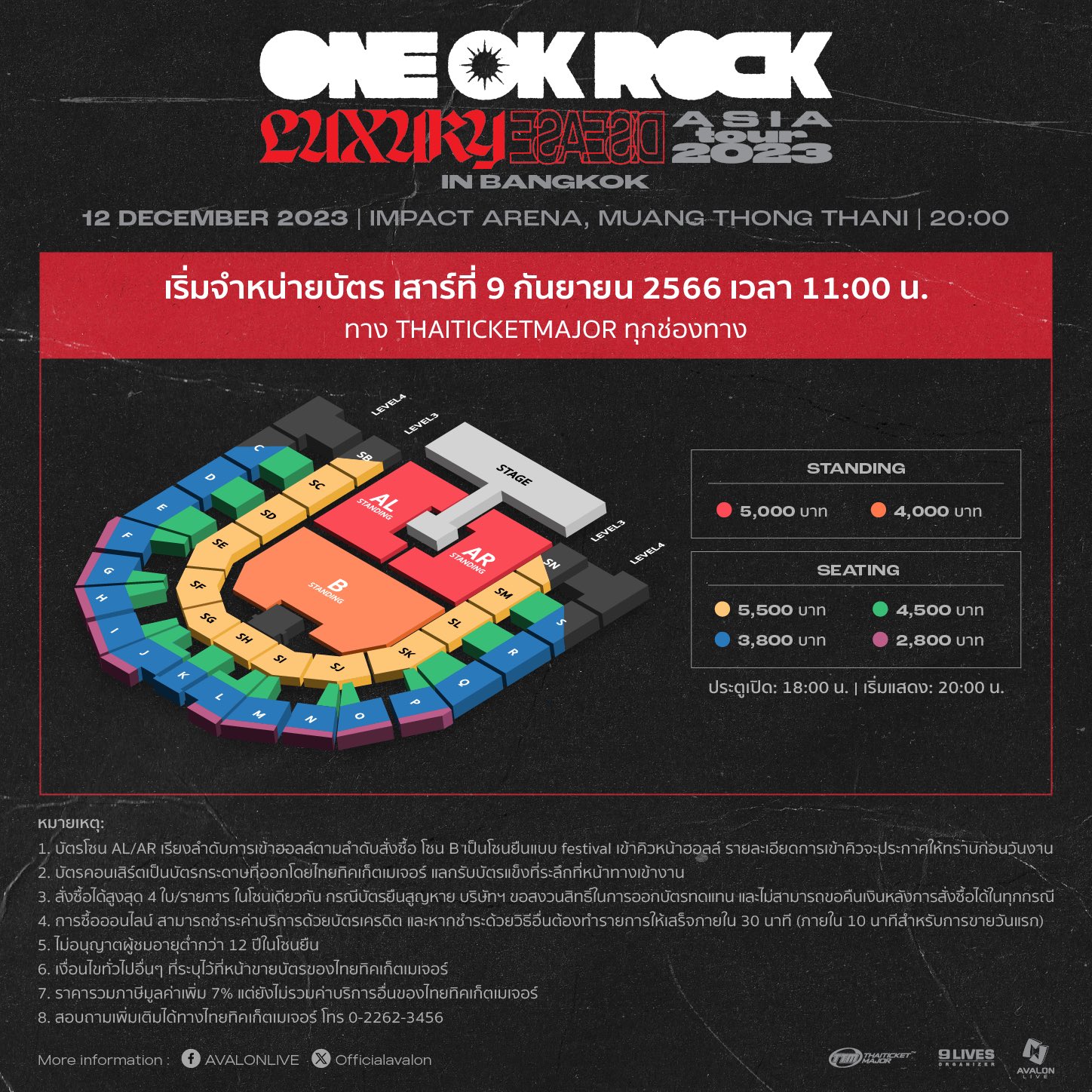 ONE OK ROCK Luxury Disease Asia Tour 2023 in Bangkok